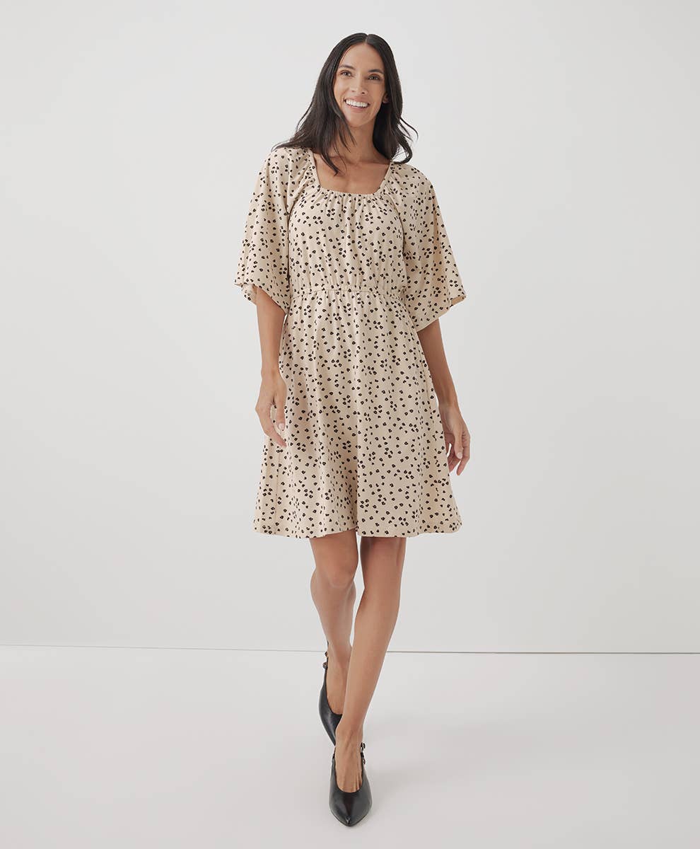 Women’s Luxe Jersey Flutter Sleeve Dress
