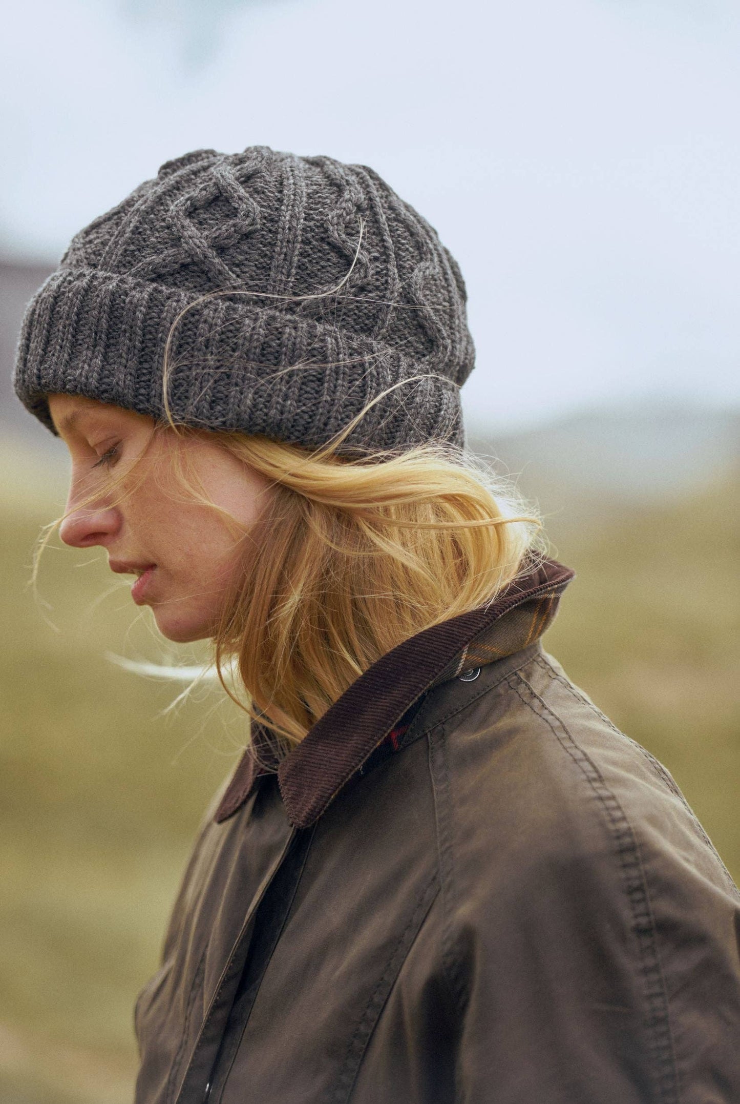 Mulranny Aran Diamond Stitch Hat