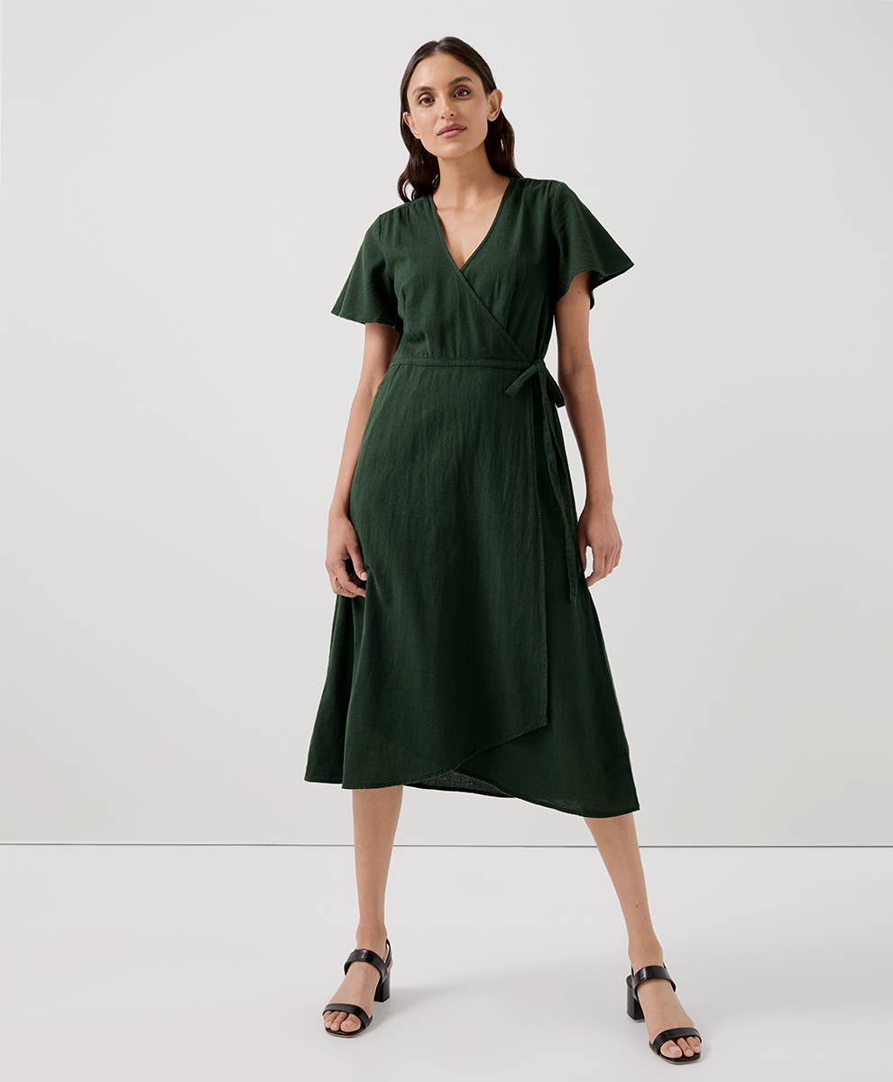 Cafe Crepe Wrap Dress