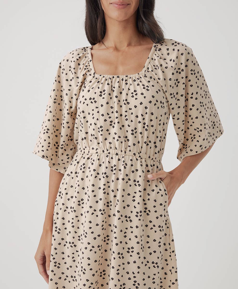 Women’s Luxe Jersey Flutter Sleeve Dress