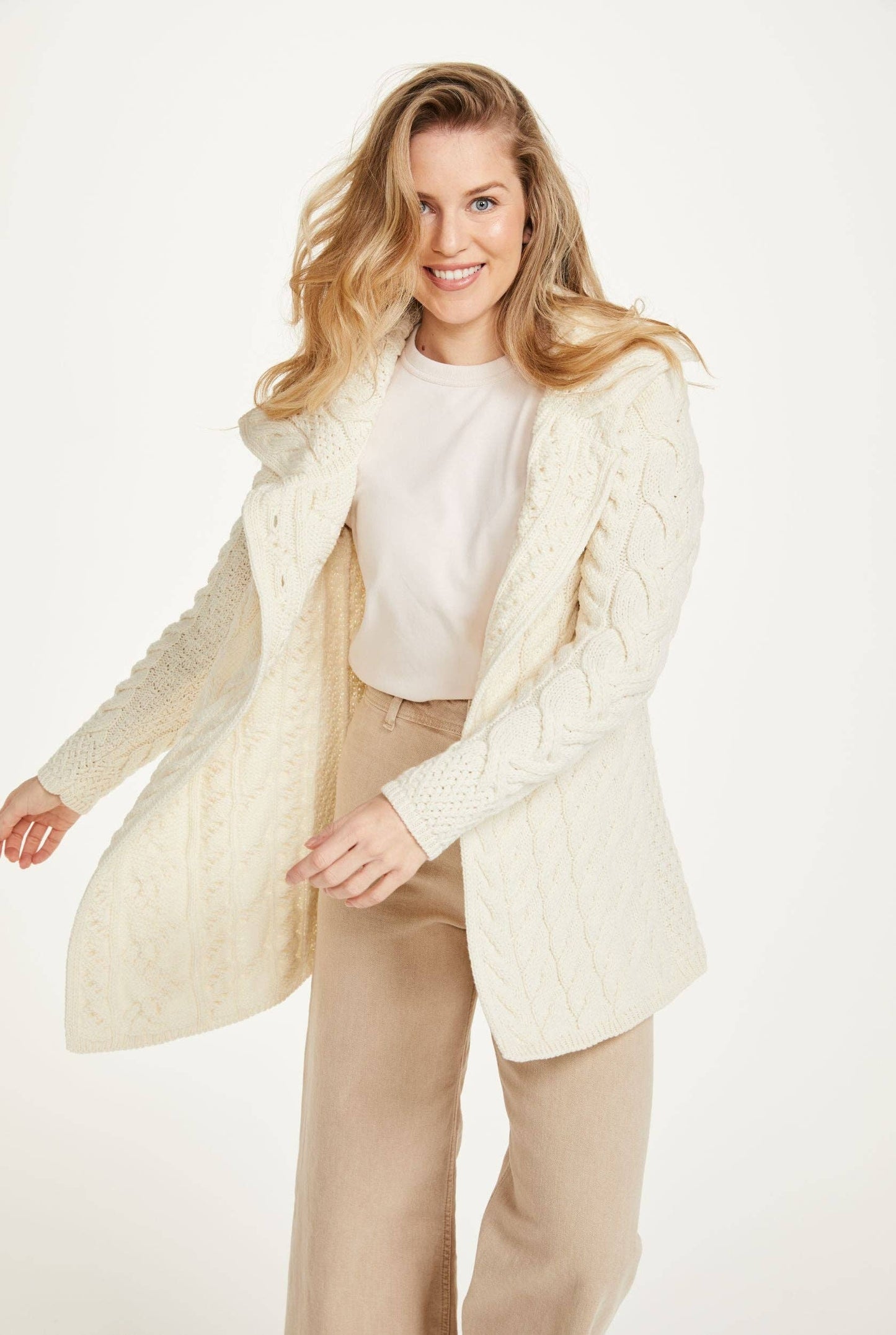 Carraig Ladies Aran Cardigan