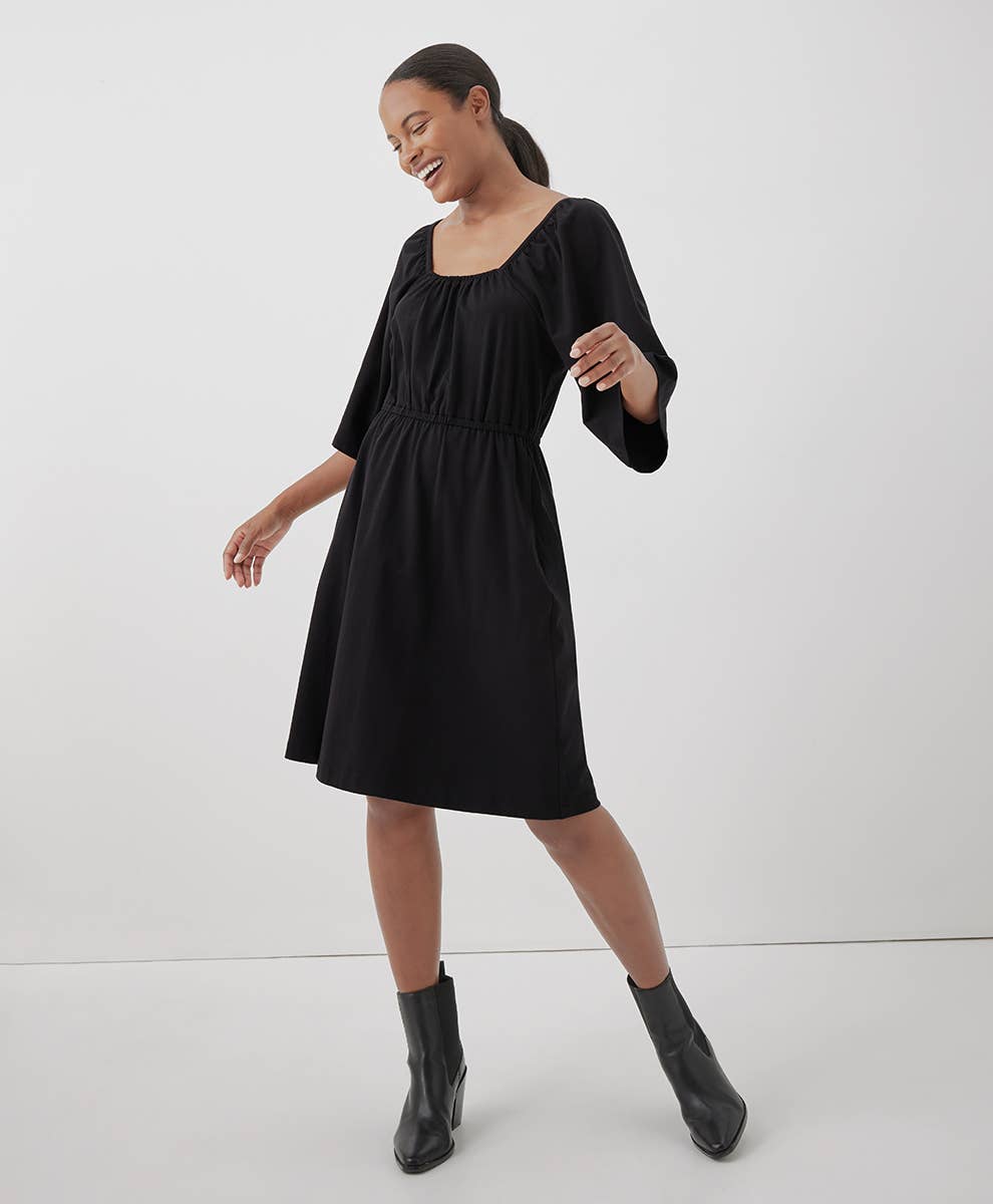 Women’s Luxe Jersey Flutter Sleeve Dress
