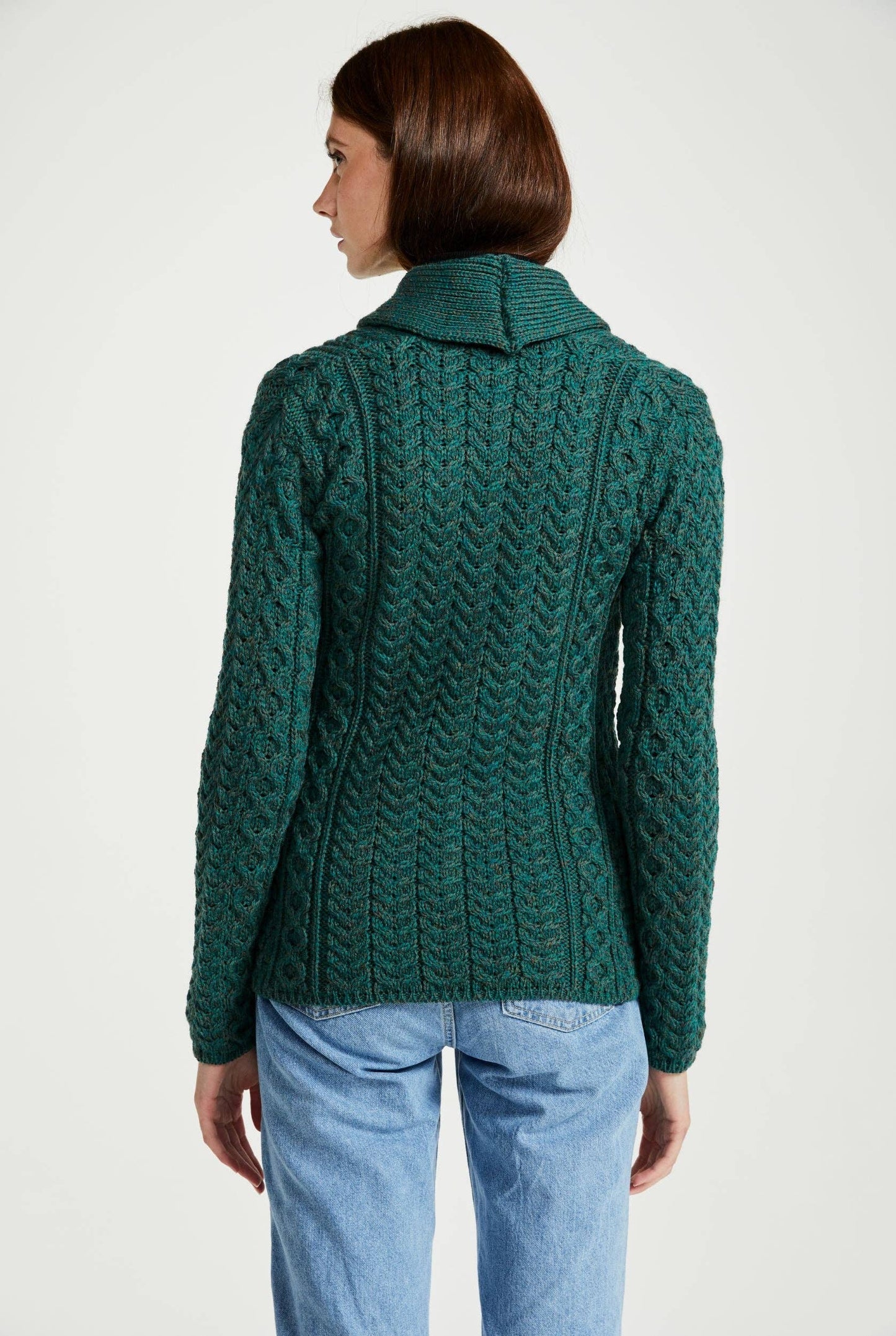 Tourmakeady Shawl Collar Aran Cardigan