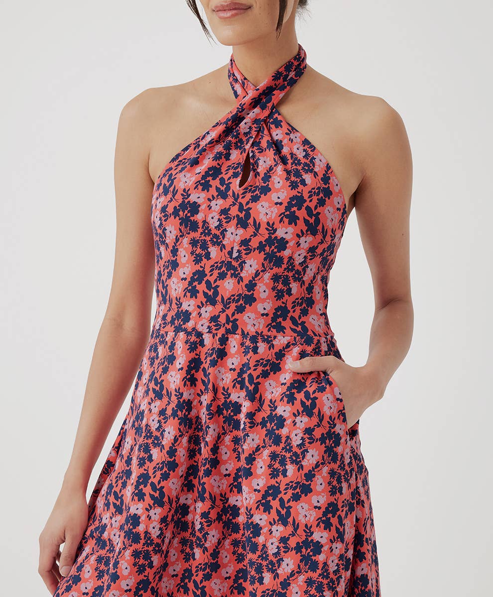 Fit and Flare Modern Halter Dress