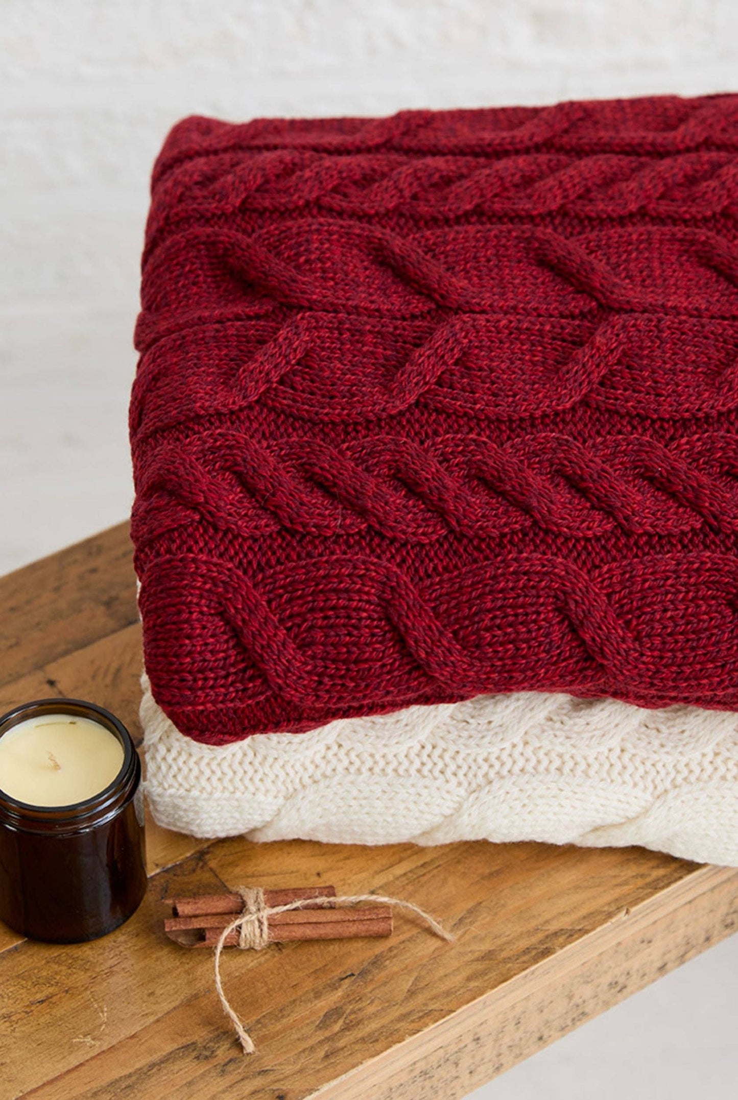 Silver Strand Supersoft Aran Cable Throw