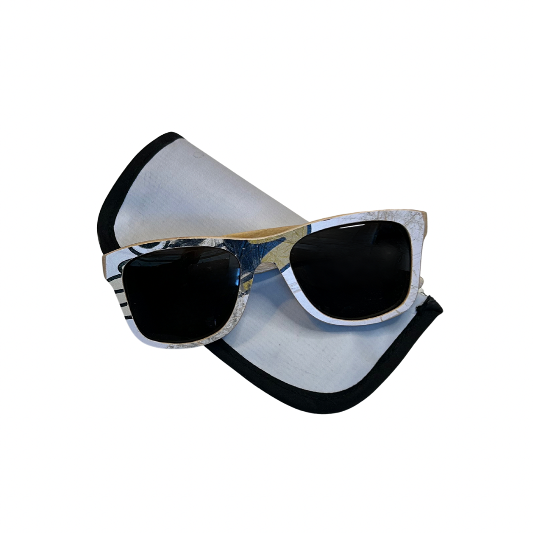 Polarized “Wayfarer” Recycled Skateboard Sunglasses