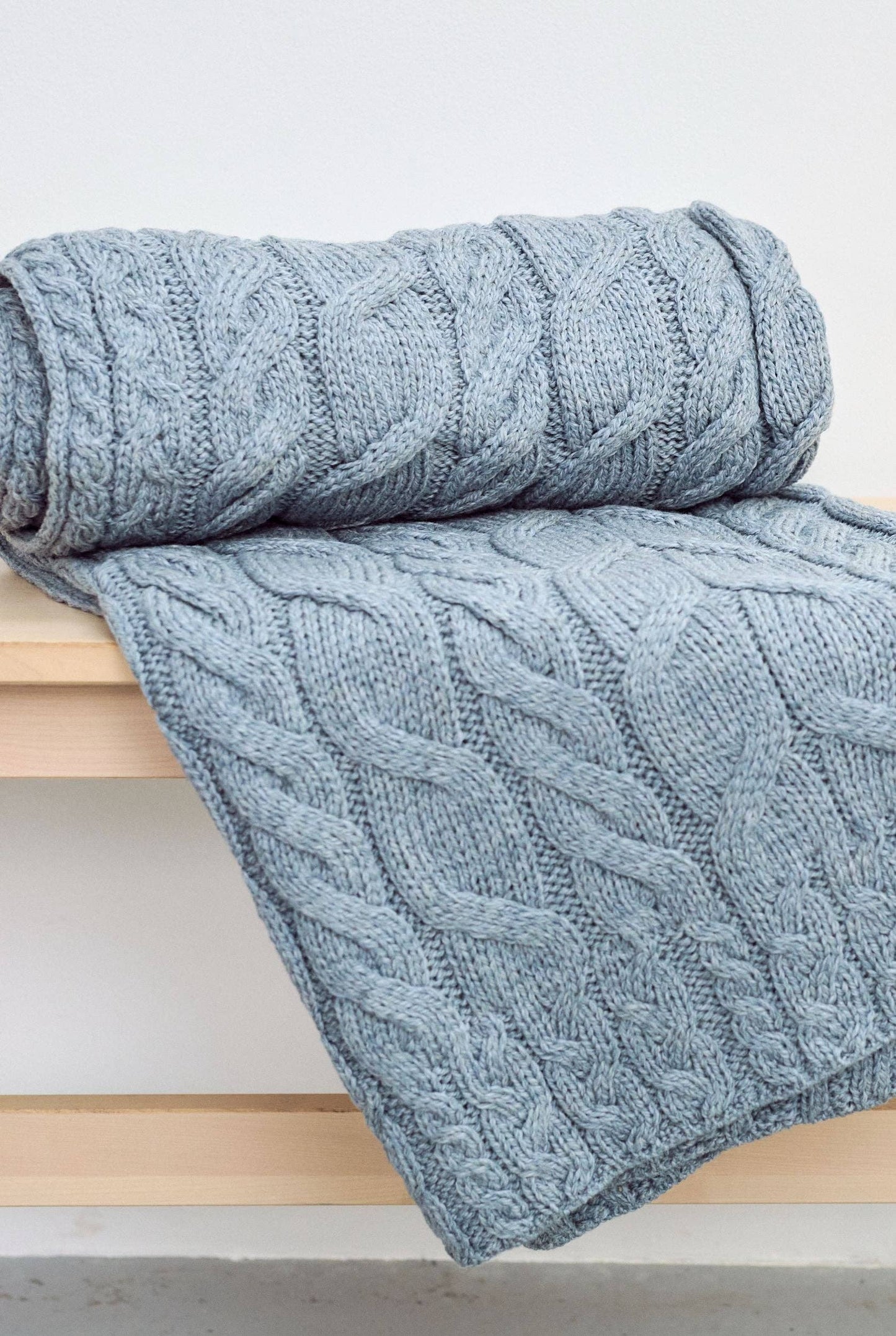 Silver Strand Supersoft Aran Cable Throw