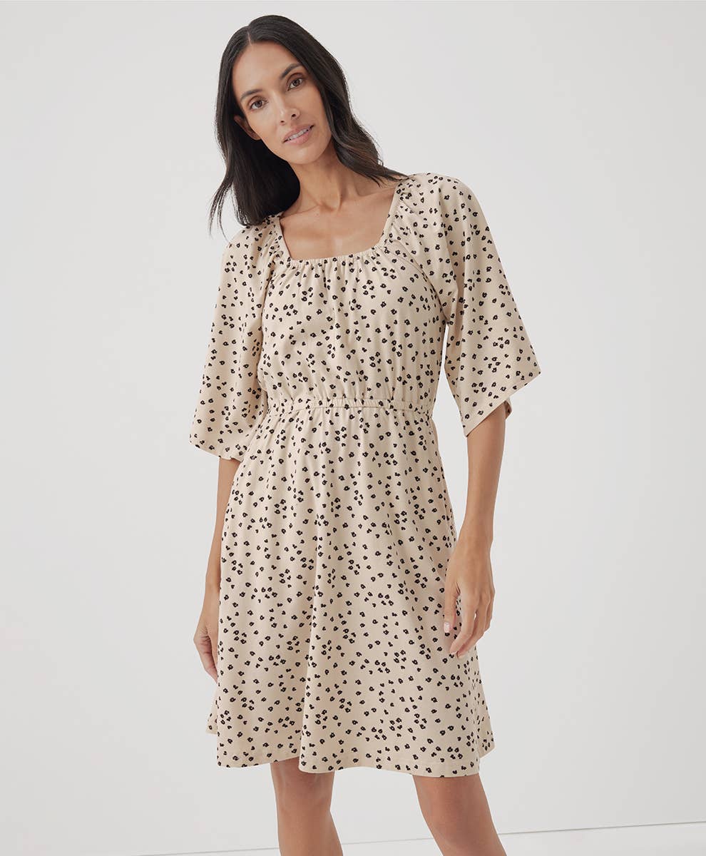 Women’s Luxe Jersey Flutter Sleeve Dress