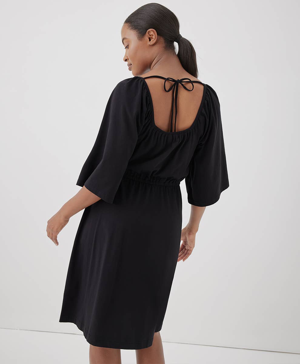 Women’s Luxe Jersey Flutter Sleeve Dress