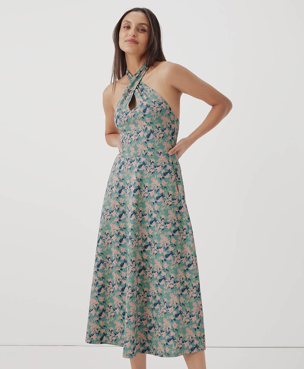 Fit and Flare Modern Halter Dress