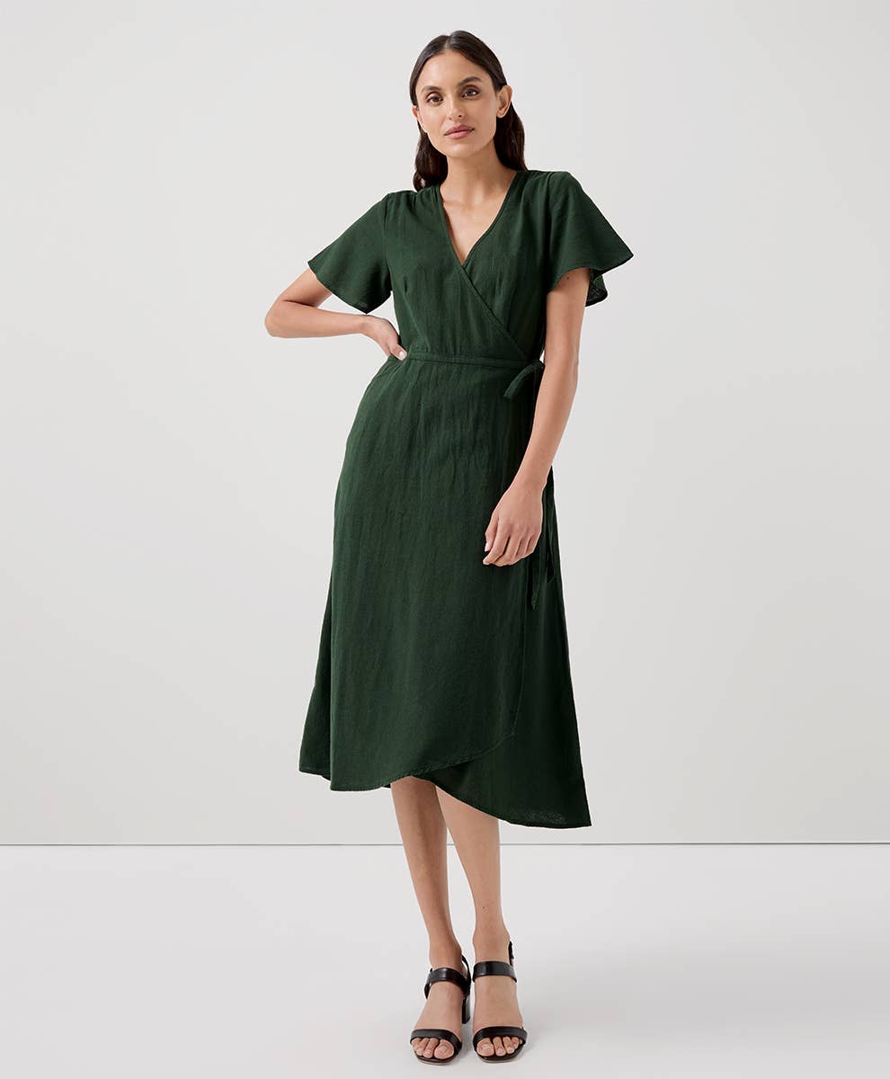 Cafe Crepe Wrap Dress