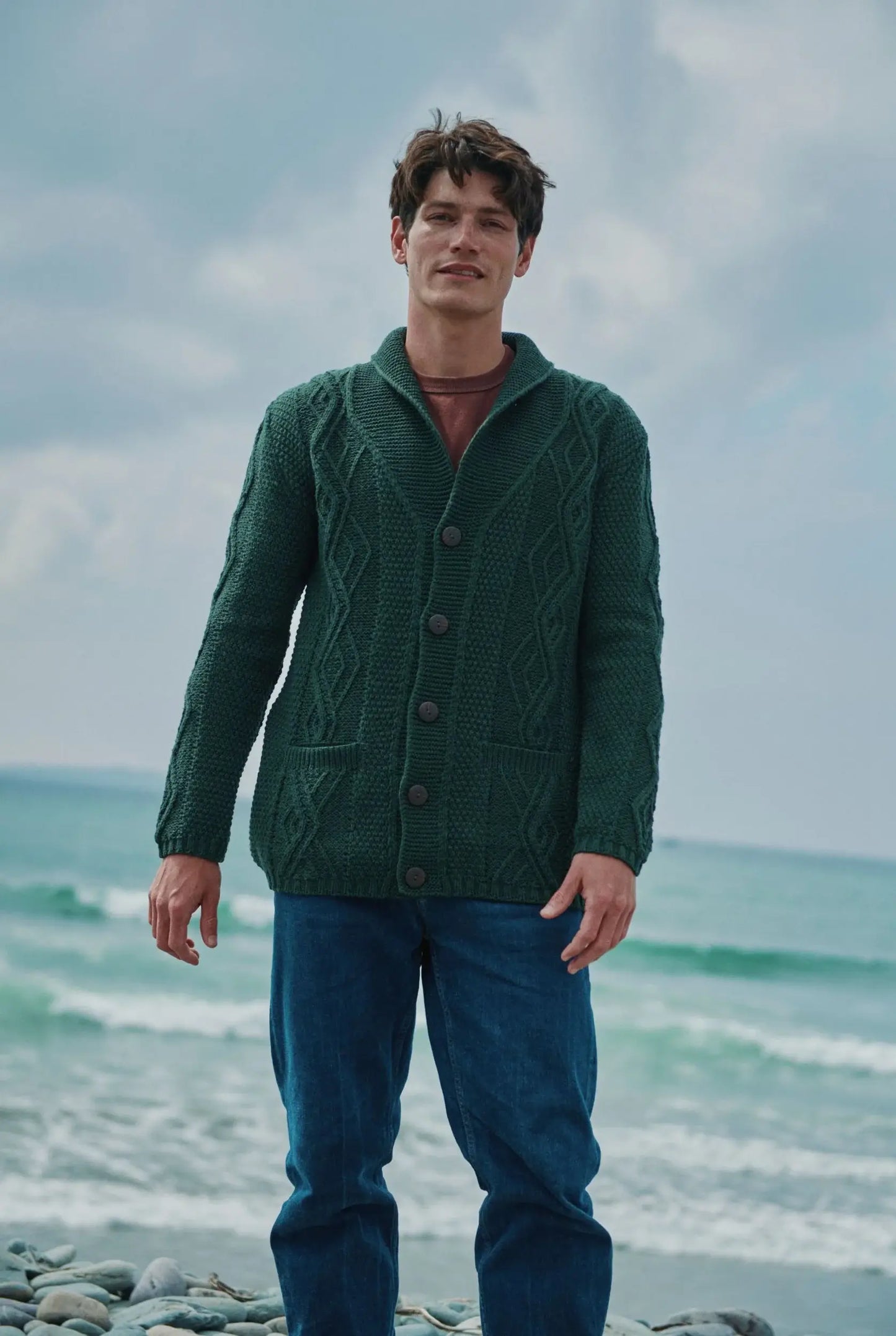 Killary Fjord Aran Cardigan