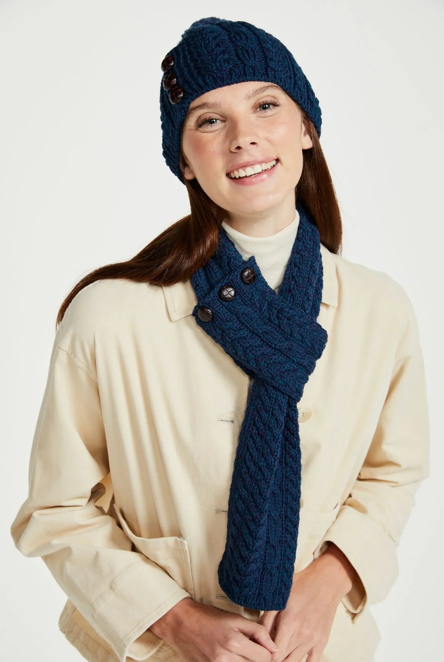 Cong Aran Merino Hat with Pom Pom