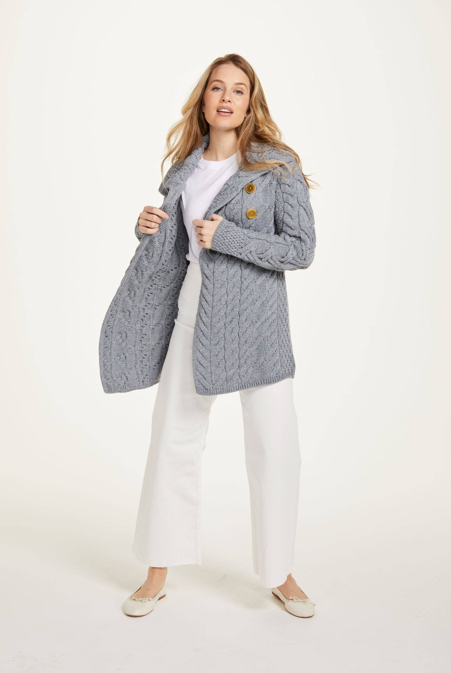 Carraig Ladies Aran Cardigan