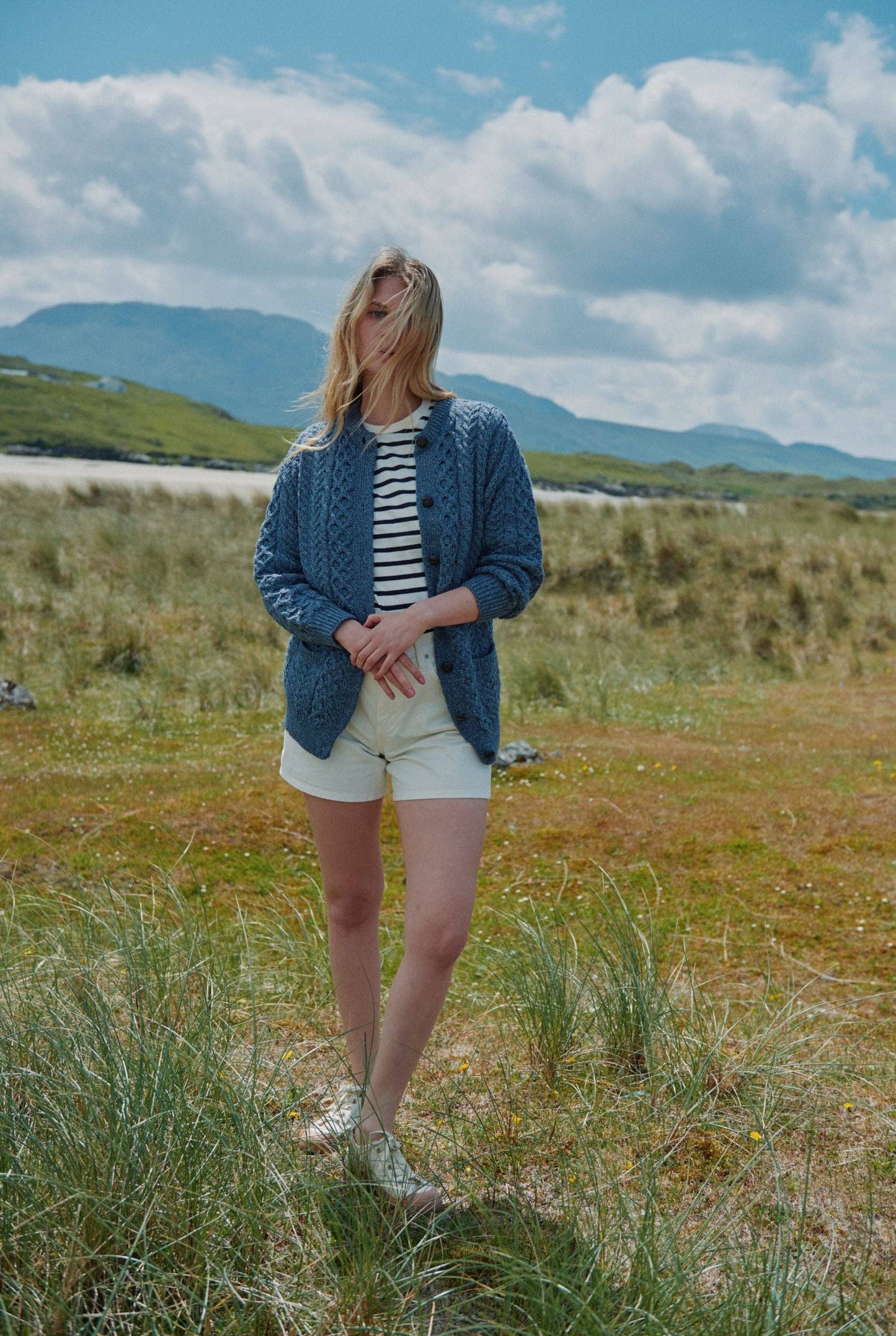 Achill Island Ladies Merino Aran Cardigan