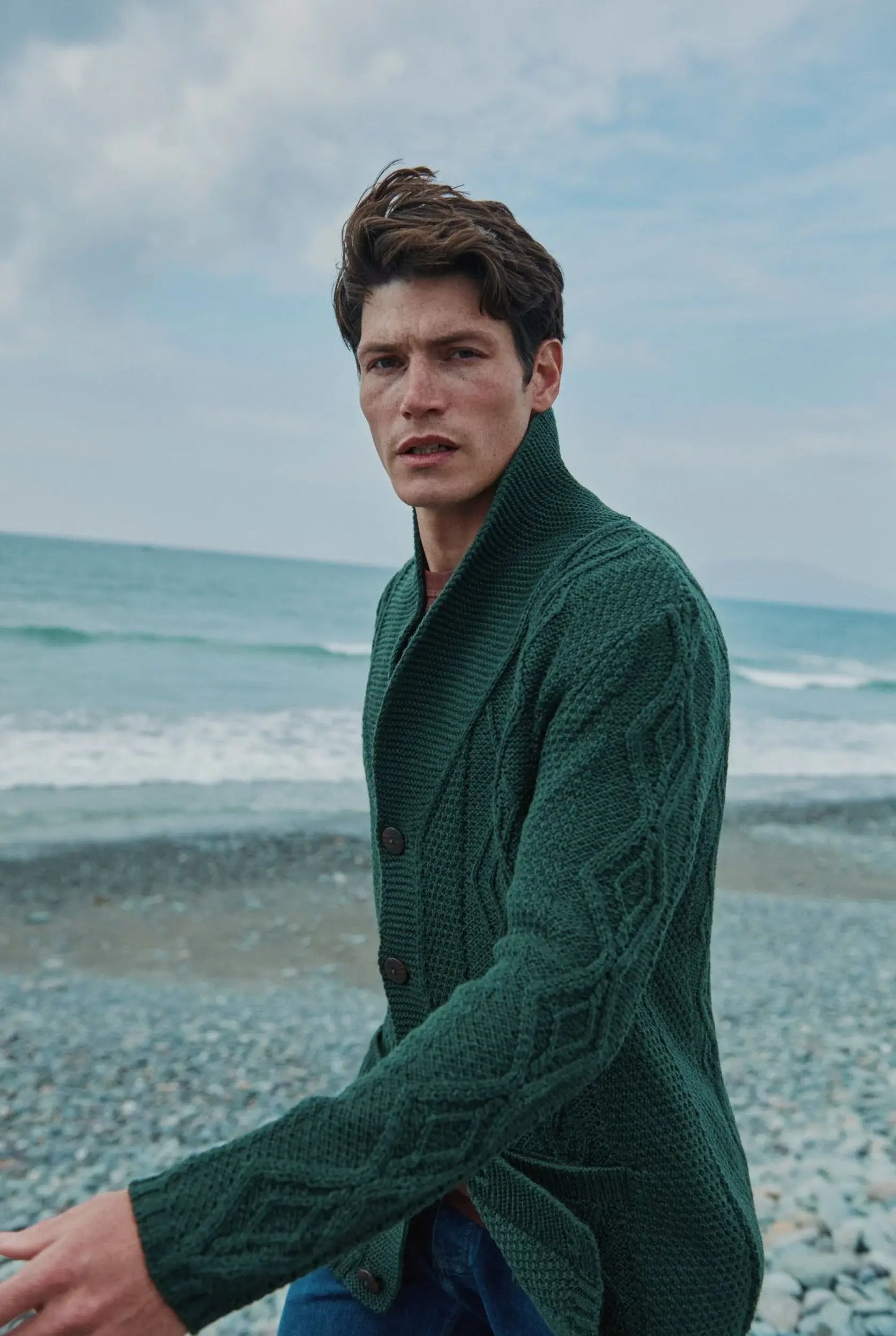 Killary Fjord Aran Cardigan