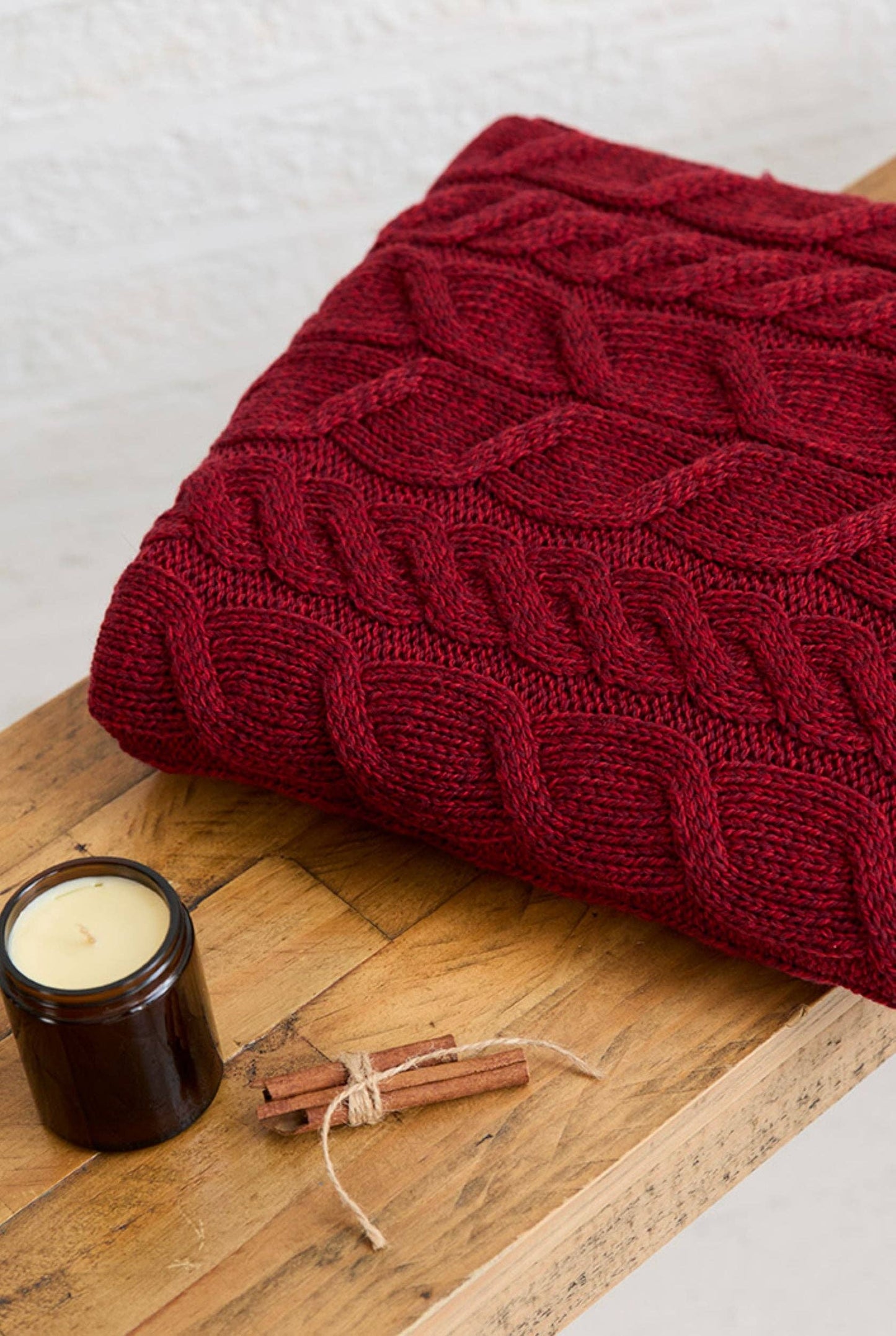Silver Strand Supersoft Aran Cable Throw
