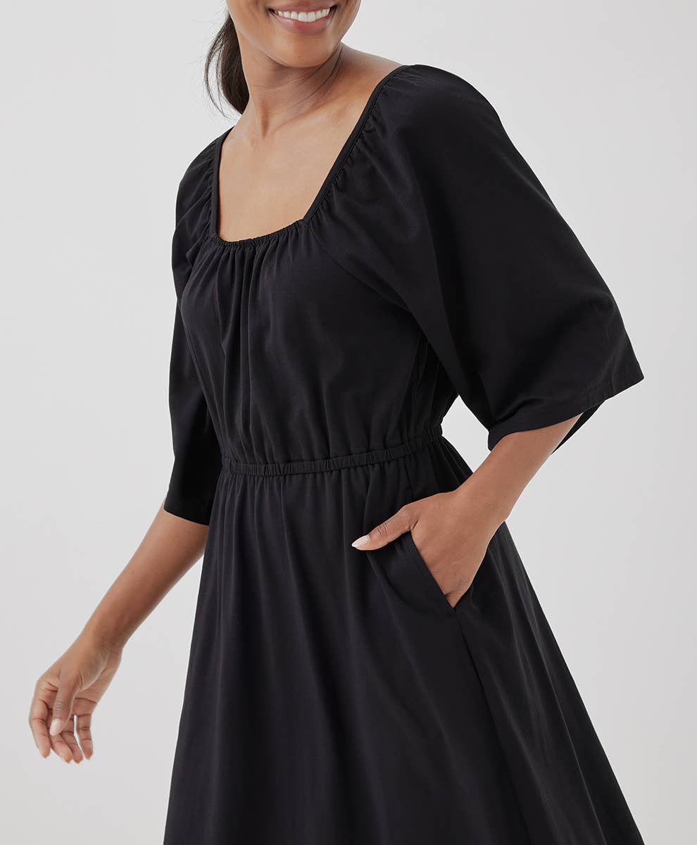 Women’s Luxe Jersey Flutter Sleeve Dress