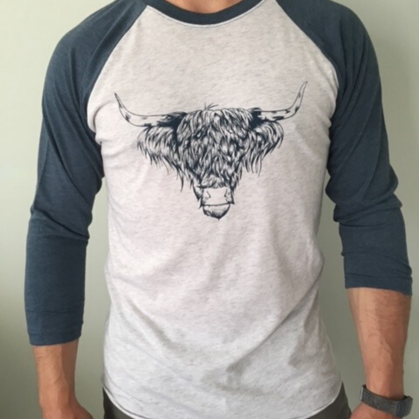 Highland Cow 3/4 Length Tee