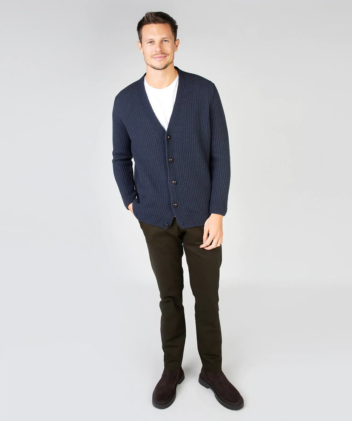 Pinstripe Cardigan