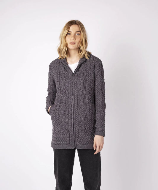 Hazel Aran Zippered Coat