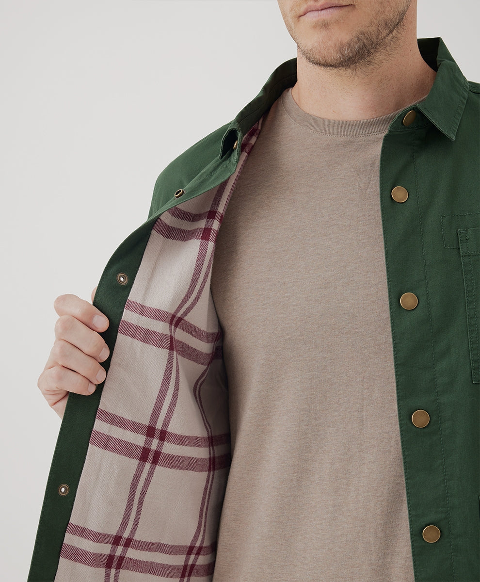 Men’s Woven Twill Flannel Lined Jacket