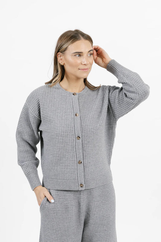 Megan Waffle Cardigan
