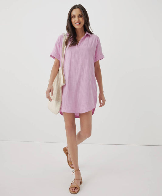 Coastal Double Gauze Beach Cover-Up