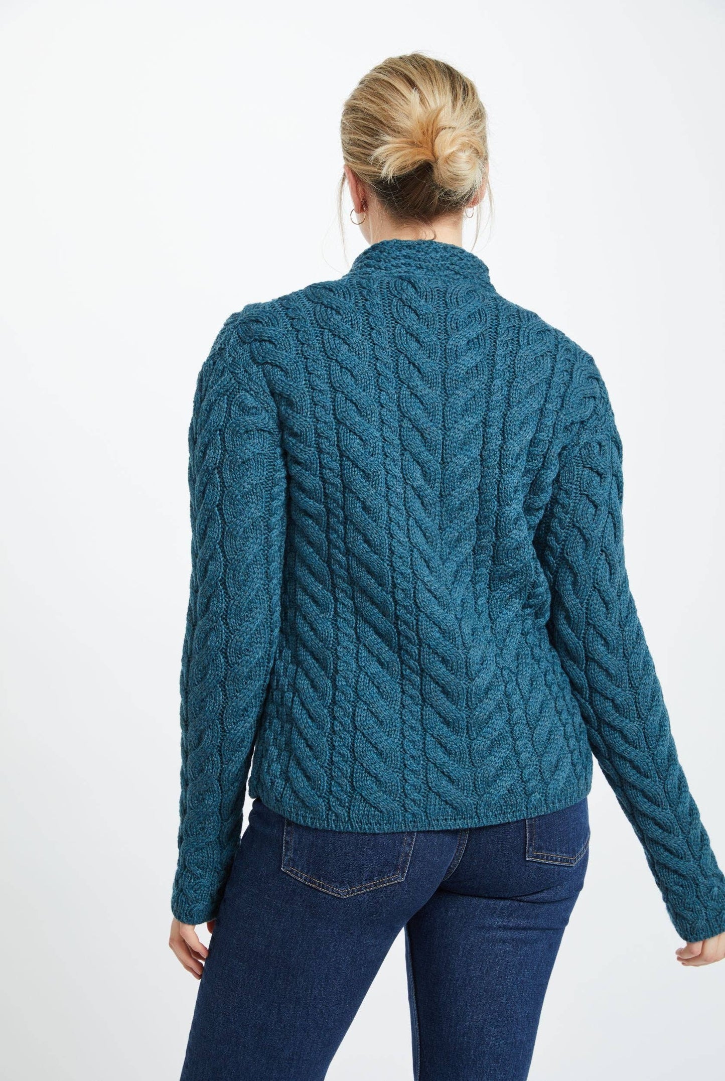 Louisburgh Ladies Cable Aran Cardigan