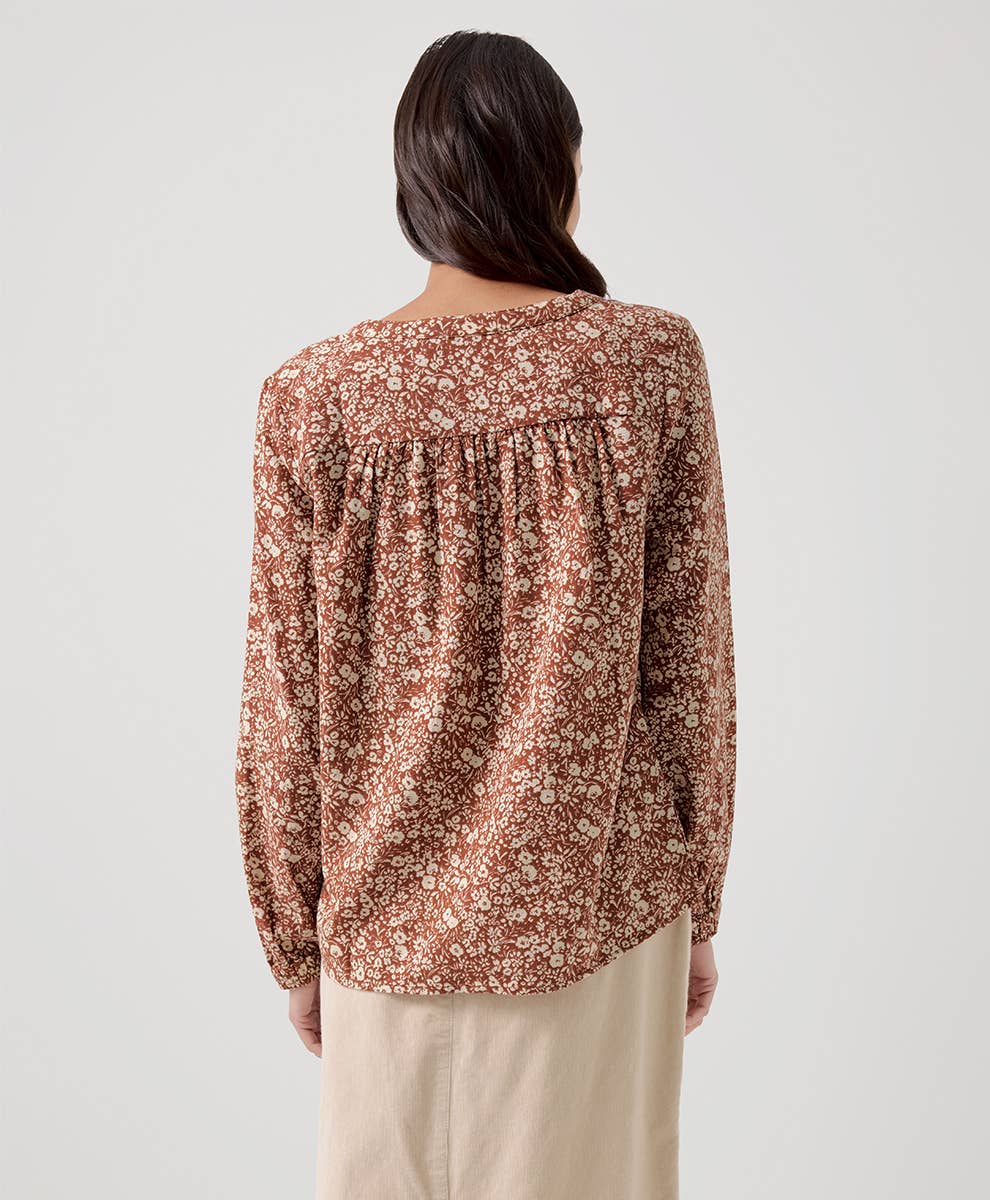 Cafe Crepe Poet Blouse