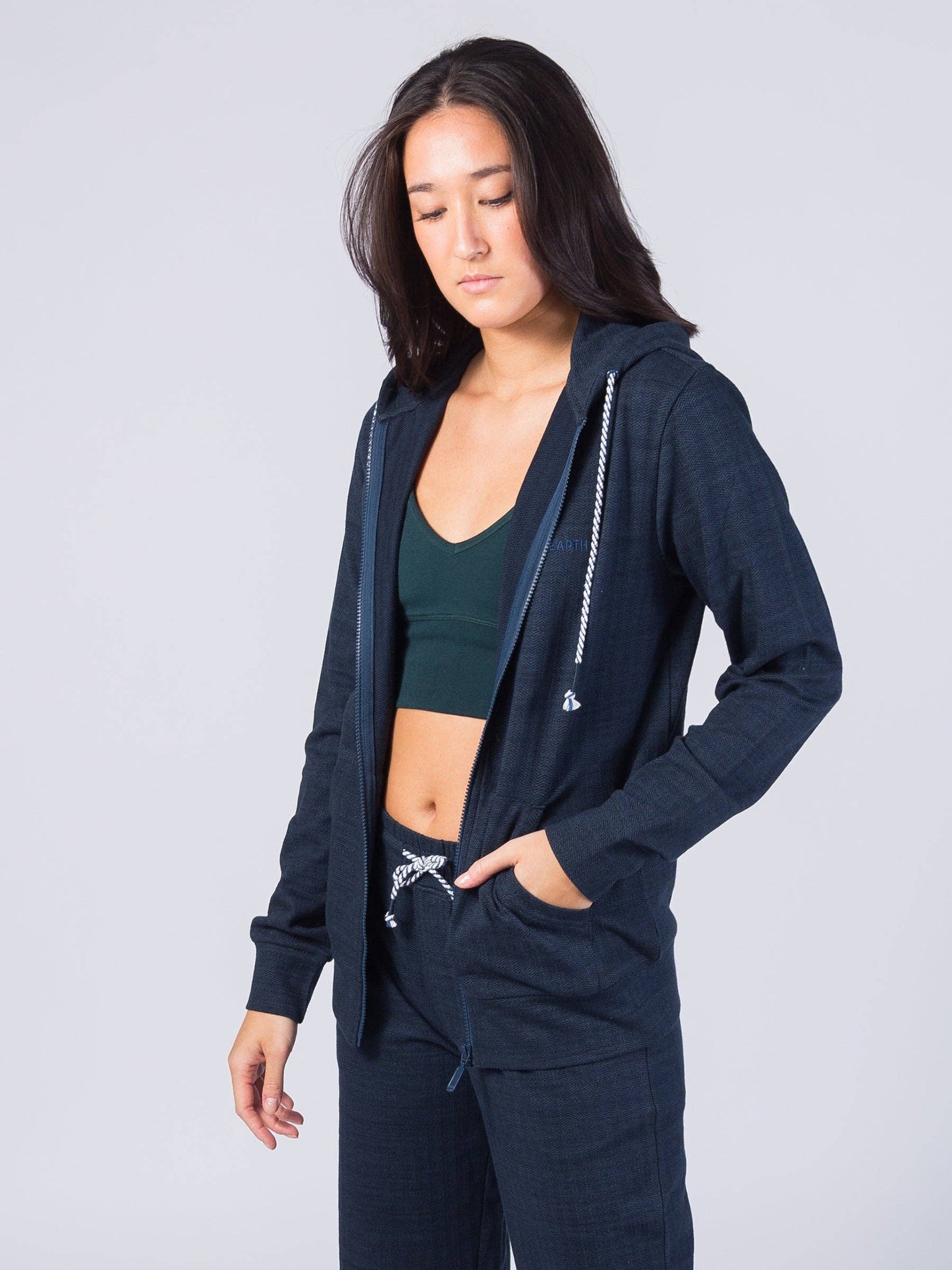 Organic Full Zip Stretch Hoodie