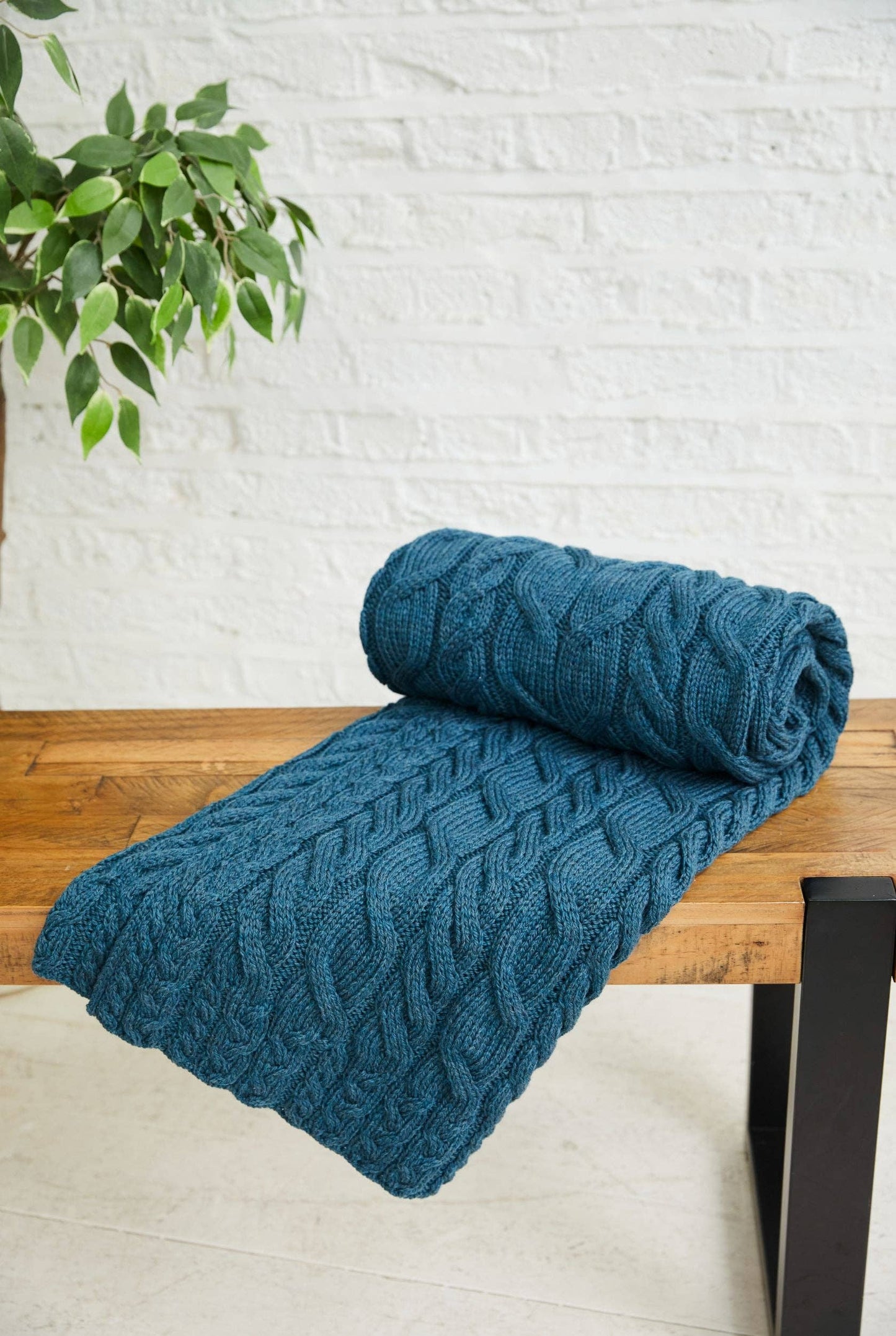 Silver Strand Supersoft Aran Cable Throw