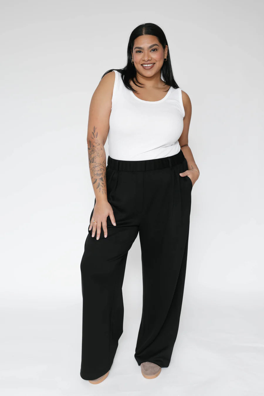 Halle Micro Scuba Wide Leg Pant