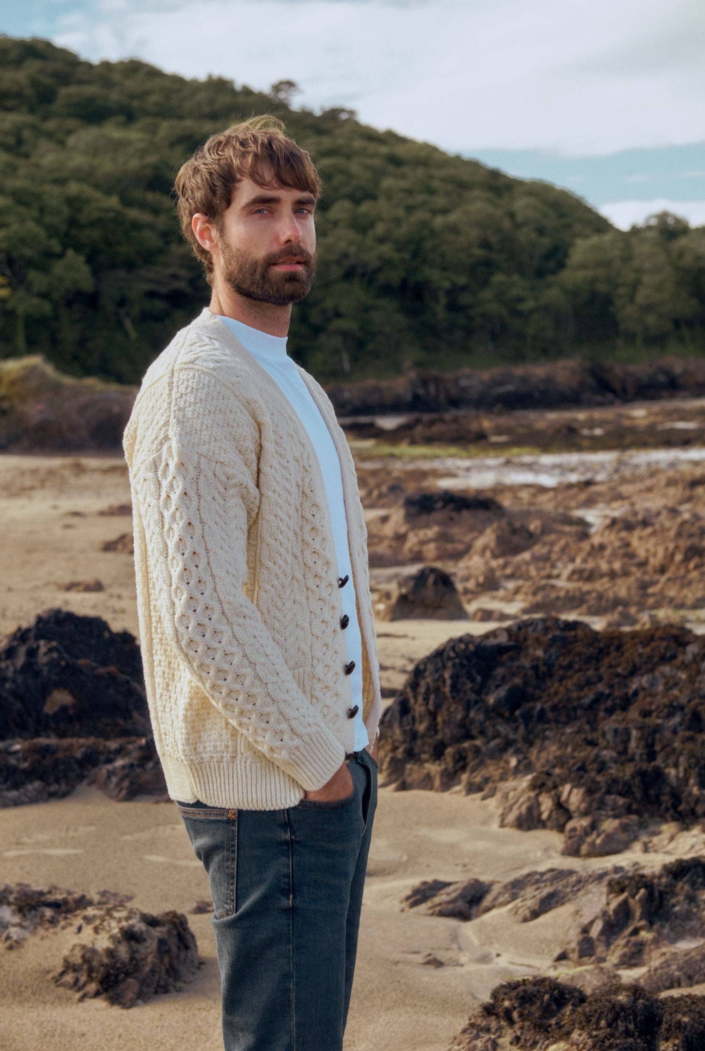 Clare Island Aran Cardigan