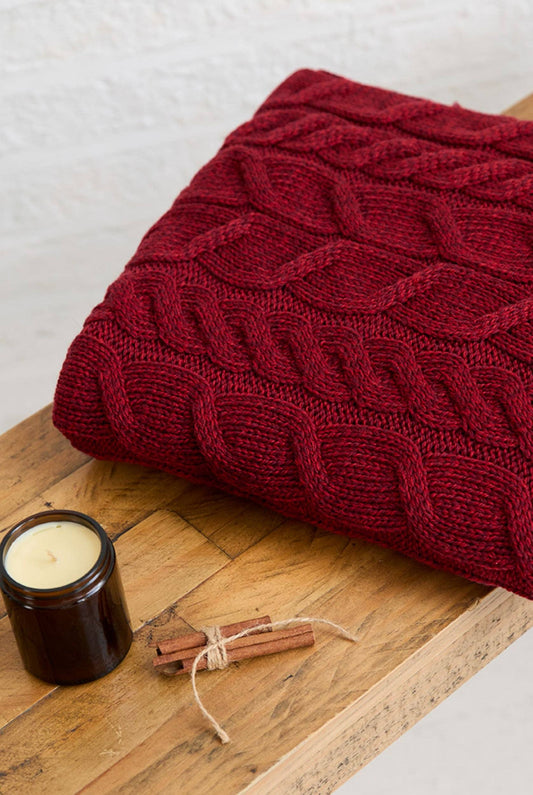 Silver Strand Supersoft Aran Cable Throw