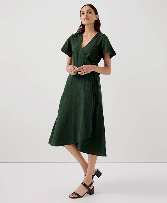 Cafe Crepe Wrap Dress