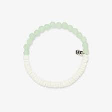 Puka Shell and Frosted Bead Bracelet