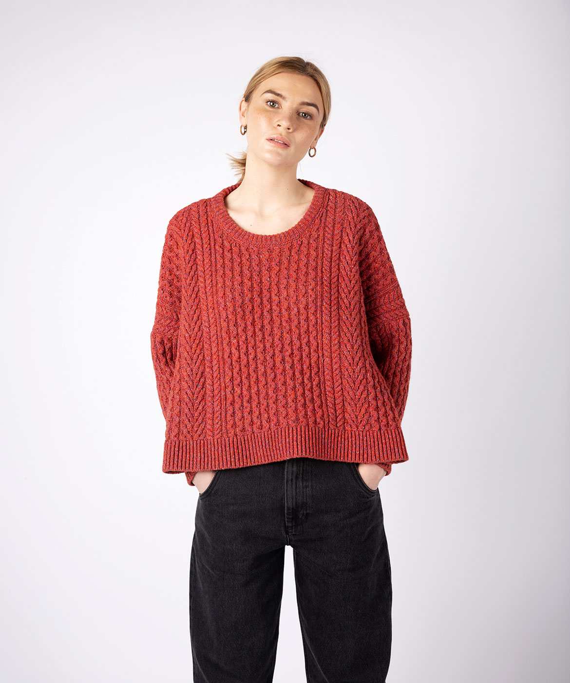 Sorrel Cropped Aran Sweater