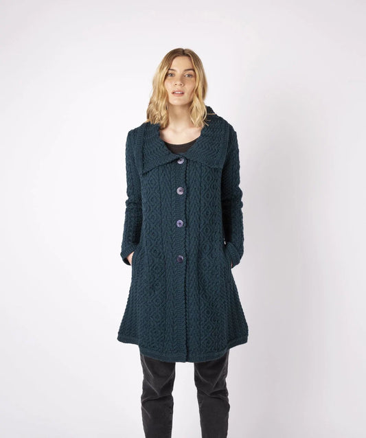 Willow Aran A Line Buttoned Cardi